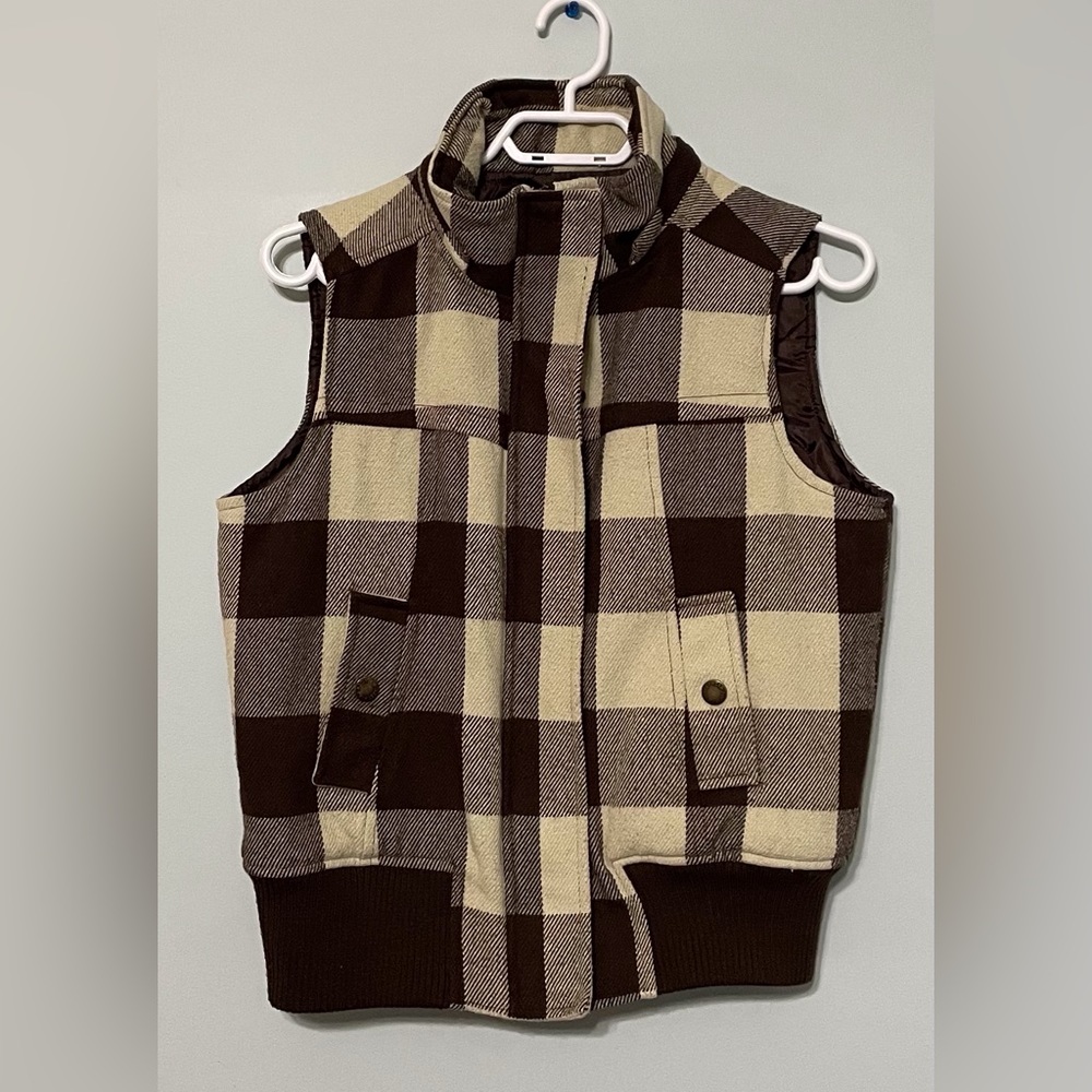 Streetwear Society Plaid Vest Medium